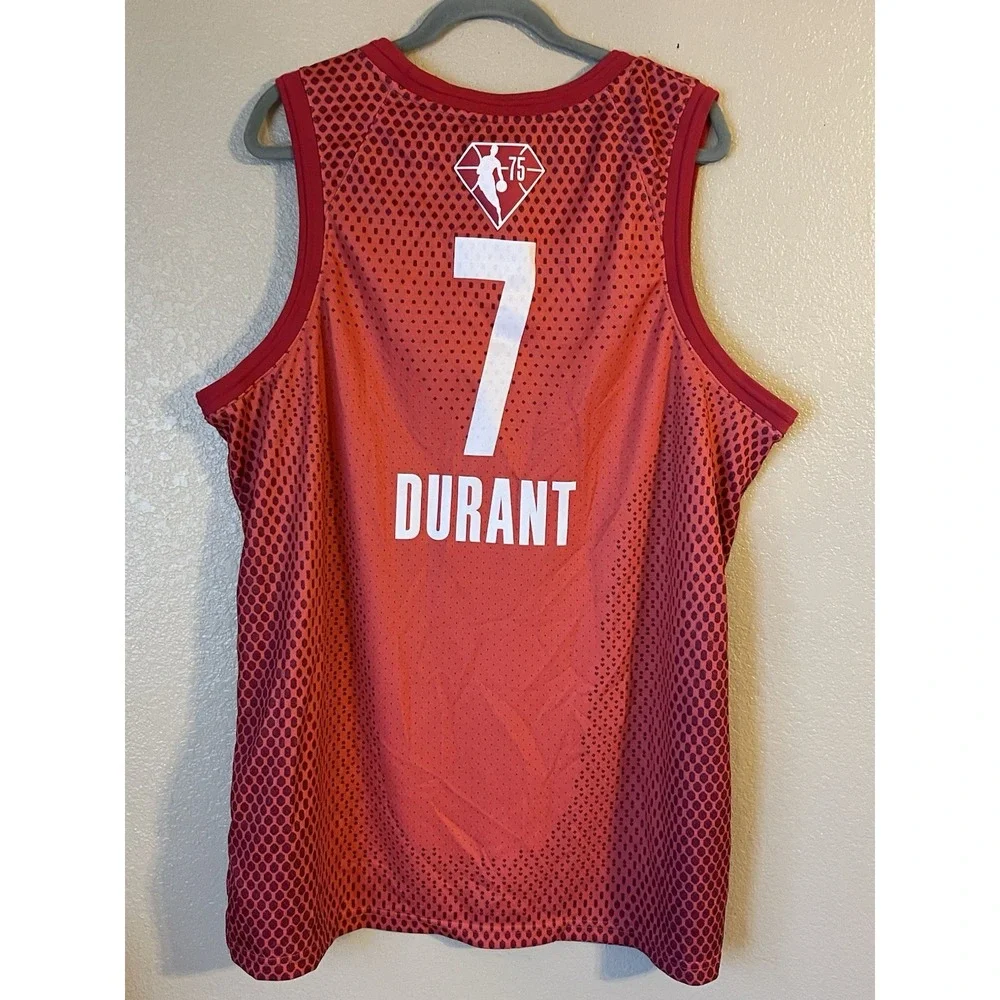 Men's 56 NBA‎ All Star Edition Kevin Durant Jordan 75th Anniversary Jersey Red